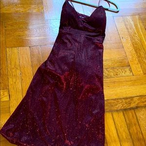 Charlotte Russe Red Glitter bodycon dress